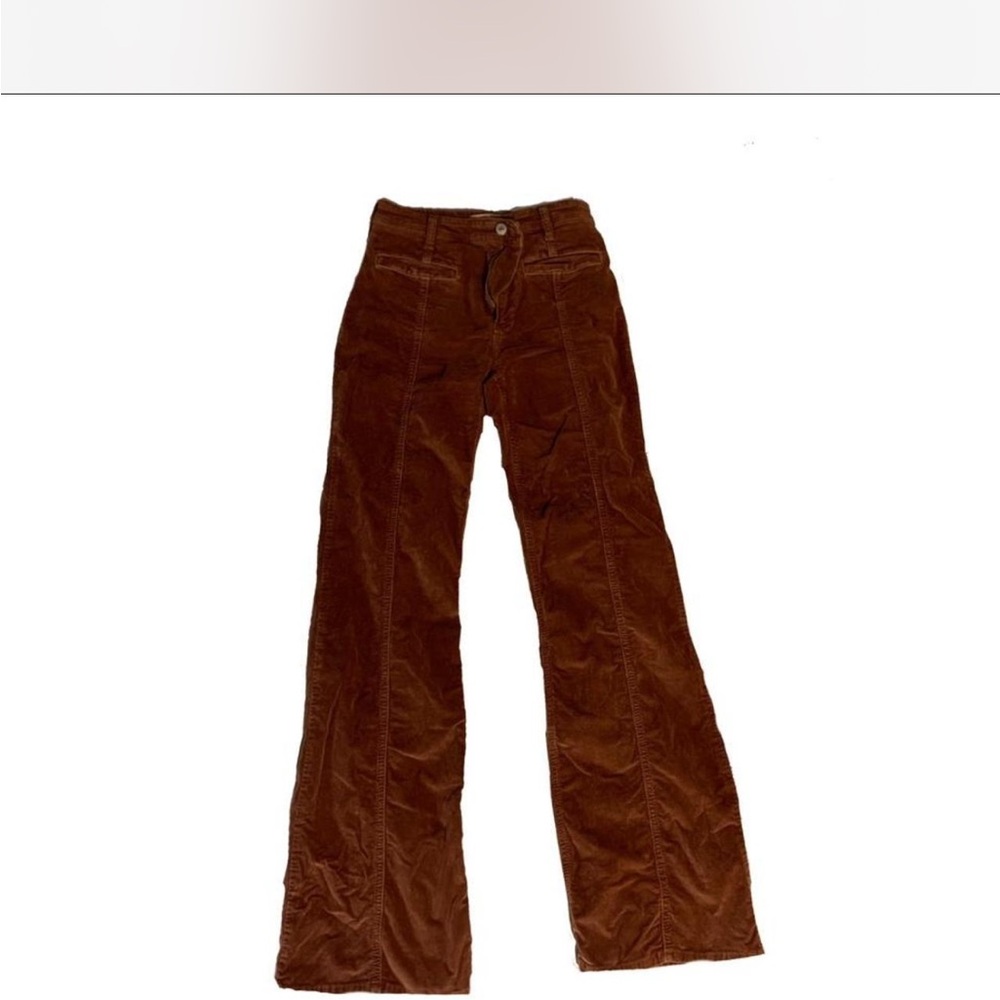 We The Free Brown Flared Wide Leg Jeans